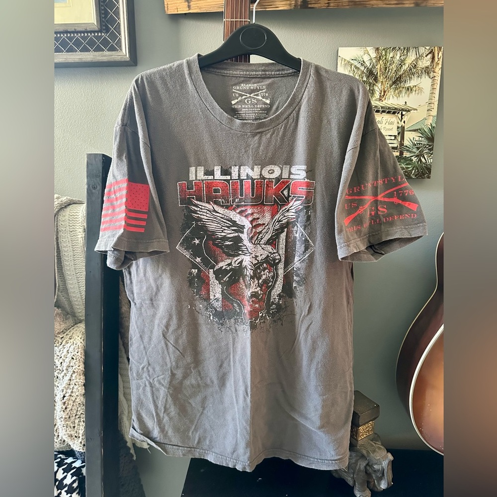 Grunt Style Illinois Hawks Charcoal Tee